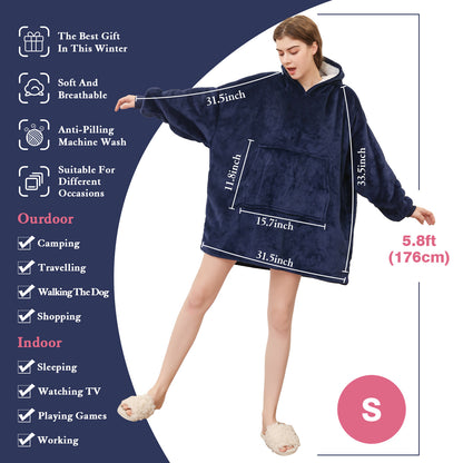 Wrap Yourself in Comfort with Our Oversized Wearable Blanket Hoodie - Ultimate Warmth for Winter Adventures