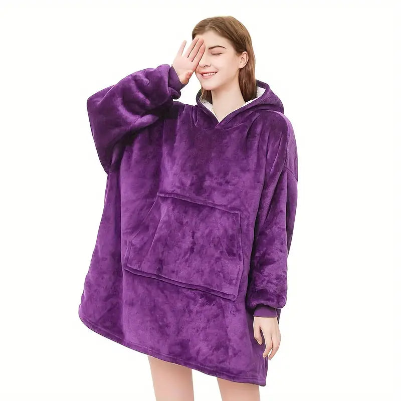 Wrap Yourself in Comfort with Our Oversized Wearable Blanket Hoodie - Ultimate Warmth for Winter Adventures