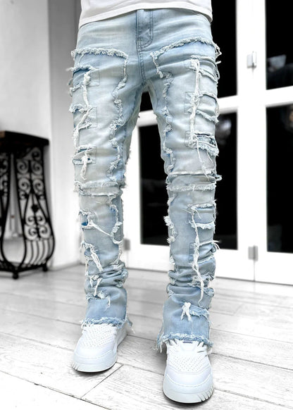 Elevate Your Casual Style with Our Trendy Men's Patched Trousers - Comfortable, Chic, and Available in Multiple Colors!