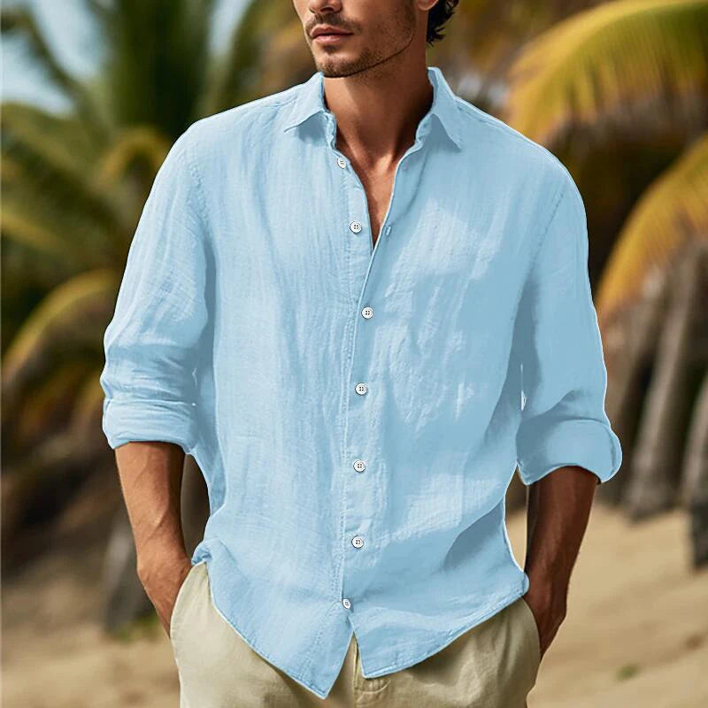 Elevate Your Style with the Old Money Aesthetic Casual Shirt for Men - Classic Slim Fit Long Sleeve Breasted Collar Top, Perfect for Fall Fashion!