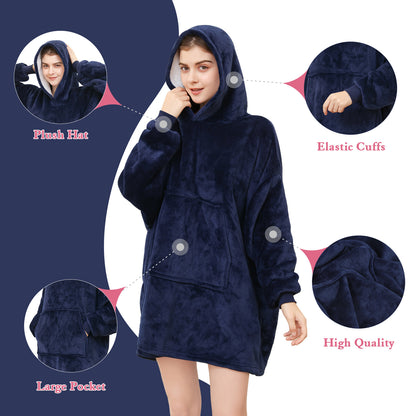 Wrap Yourself in Comfort with Our Oversized Wearable Blanket Hoodie - Ultimate Warmth for Winter Adventures