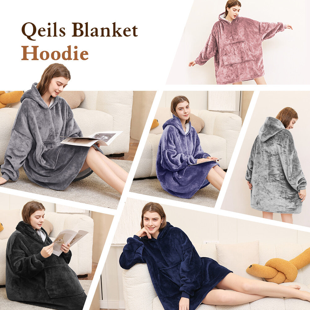 Wrap Yourself in Comfort with Our Oversized Wearable Blanket Hoodie - Ultimate Warmth for Winter Adventures
