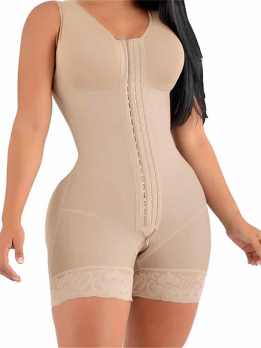 High Compression Fajas Colombiana Short Girdles with Brooches Bust for Daily and Post-Surgical Use Slimming Sheath Belly Women