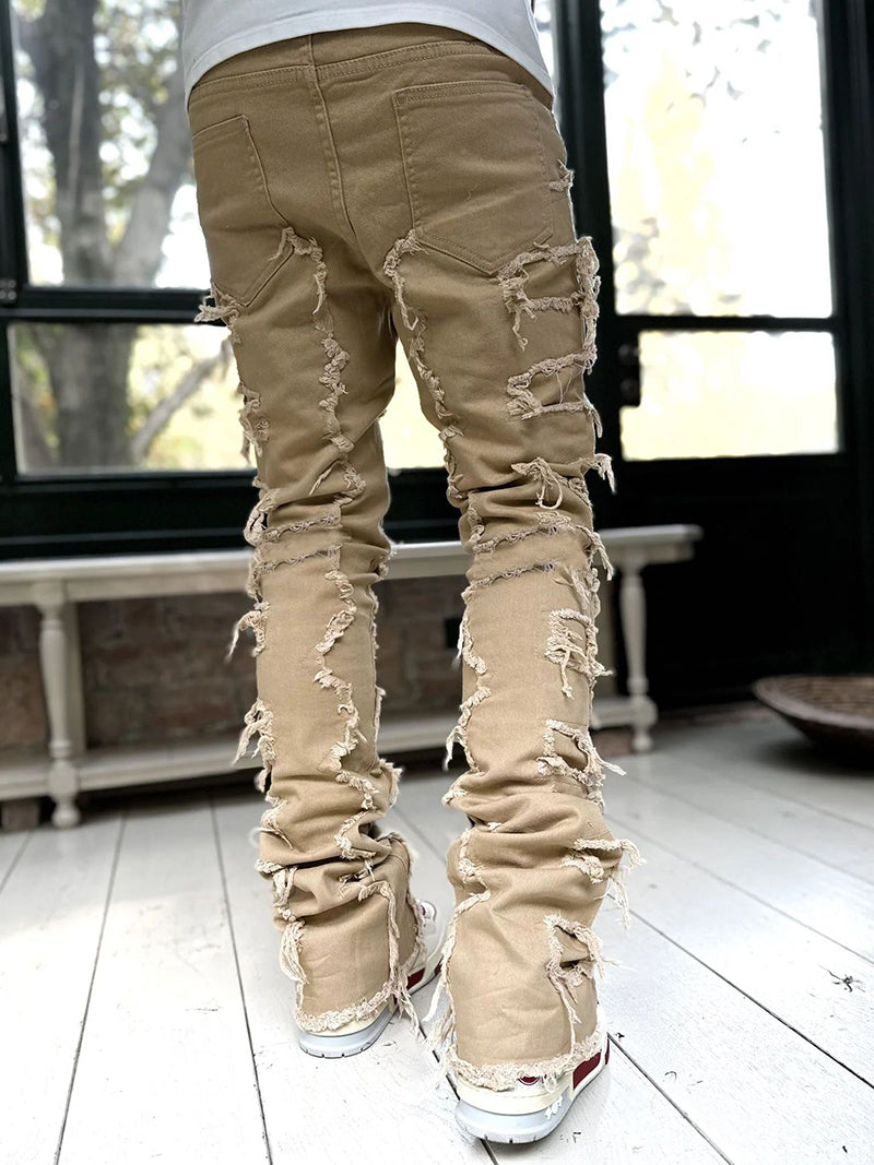 Elevate Your Casual Style with Our Trendy Men's Patched Trousers - Comfortable, Chic, and Available in Multiple Colors!