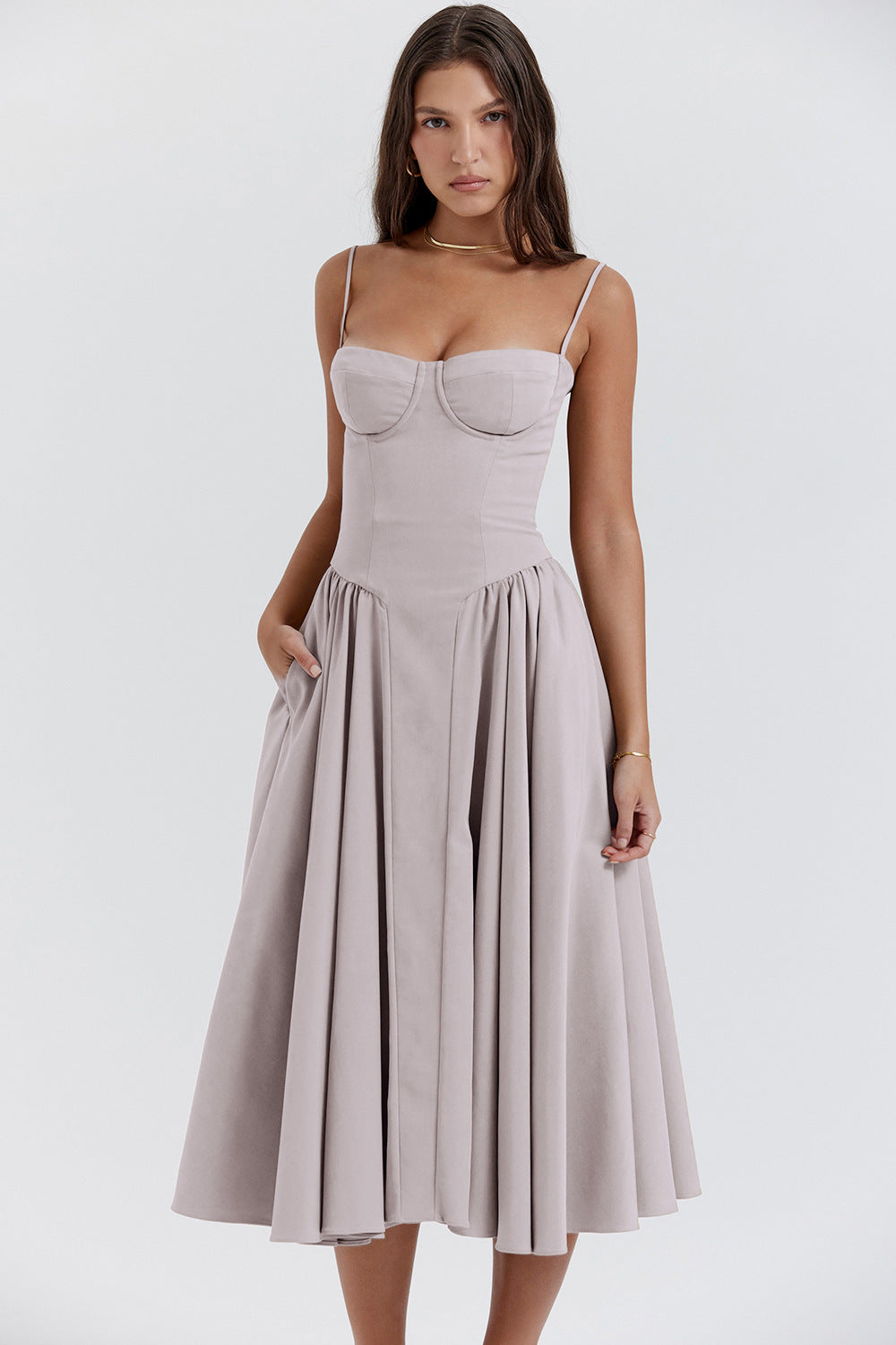 Elevate Your Summer Style with Our Elegant Backless Suspender Dress - Perfect for Parties and Evenings