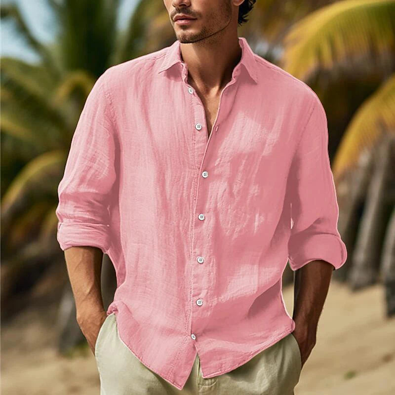 Elevate Your Style with the Old Money Aesthetic Casual Shirt for Men - Classic Slim Fit Long Sleeve Breasted Collar Top, Perfect for Fall Fashion!