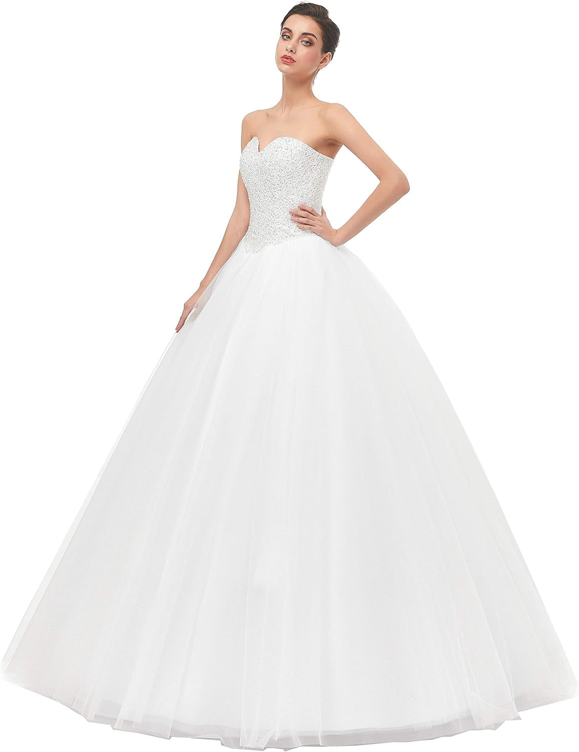 Exquisite Women's Ball Gown Bridal Wedding Dress in Ivory – Perfect for Your Dream Day!