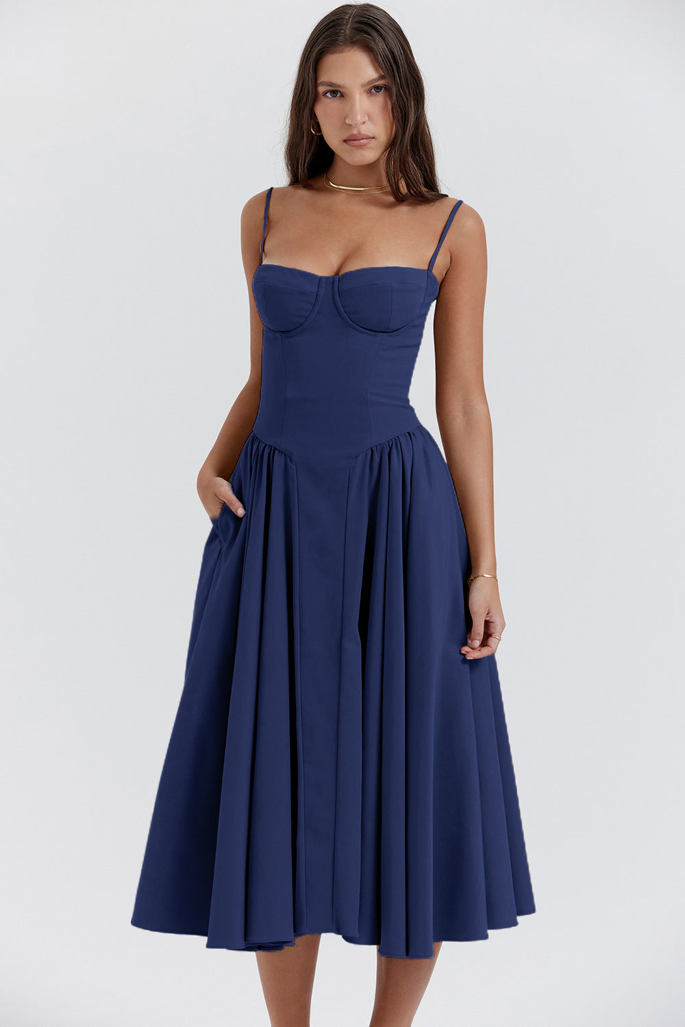 Elevate Your Summer Style with Our Elegant Backless Suspender Dress - Perfect for Parties and Evenings