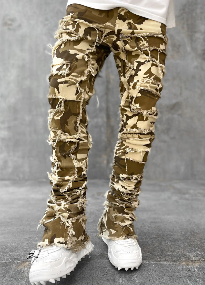 Elevate Your Casual Style with Our Trendy Men's Patched Trousers - Comfortable, Chic, and Available in Multiple Colors!