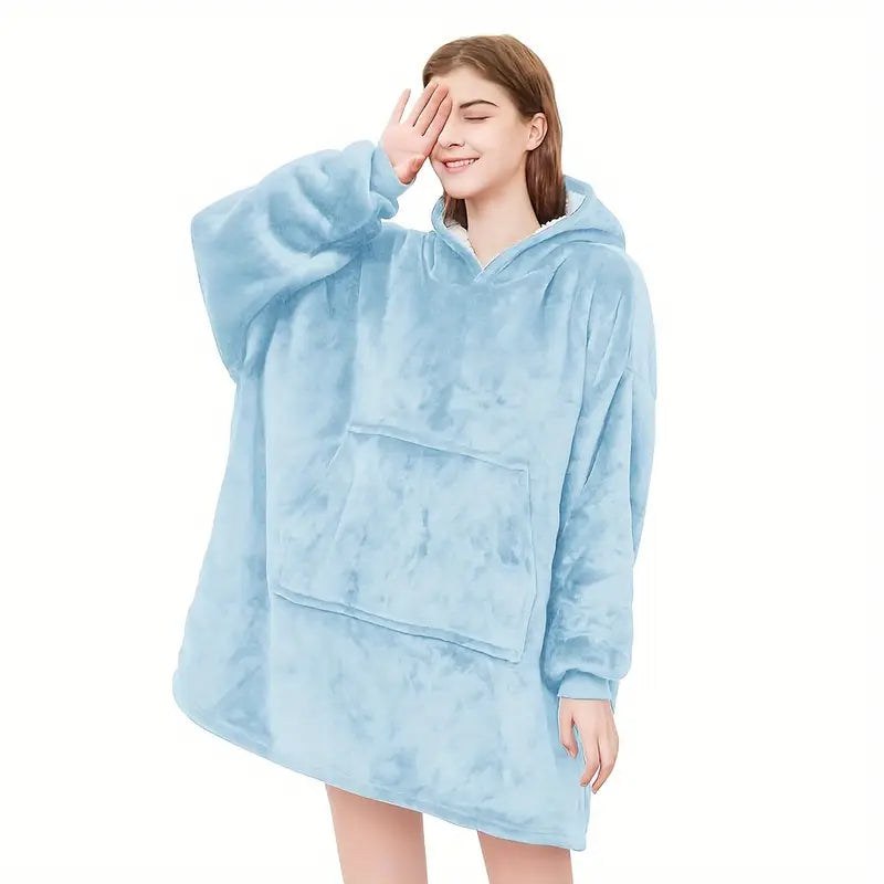 Wrap Yourself in Comfort with Our Oversized Wearable Blanket Hoodie - Ultimate Warmth for Winter Adventures