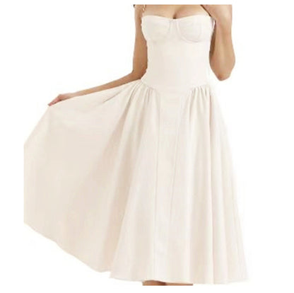 Elevate Your Summer Style with Our Elegant Backless Suspender Dress - Perfect for Parties and Evenings