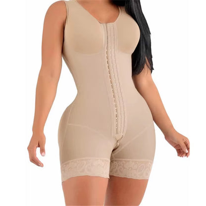 High Compression Fajas Colombiana Short Girdles with Brooches Bust for Daily and Post-Surgical Use Slimming Sheath Belly Women