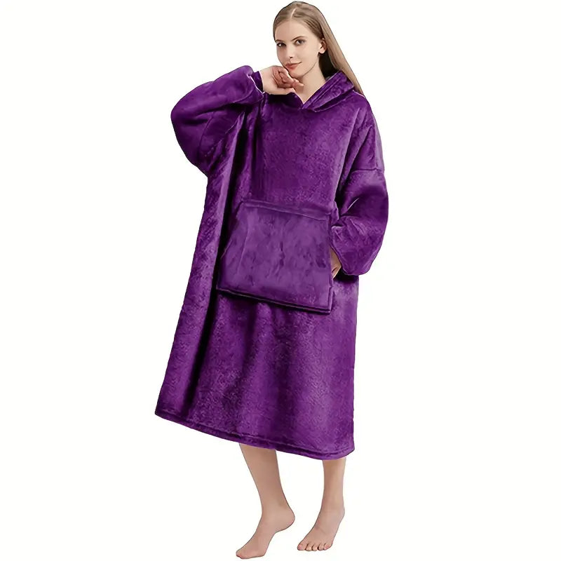 Wrap Yourself in Comfort with Our Oversized Wearable Blanket Hoodie - Ultimate Warmth for Winter Adventures