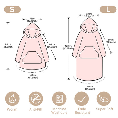 Wrap Yourself in Comfort with Our Oversized Wearable Blanket Hoodie - Ultimate Warmth for Winter Adventures