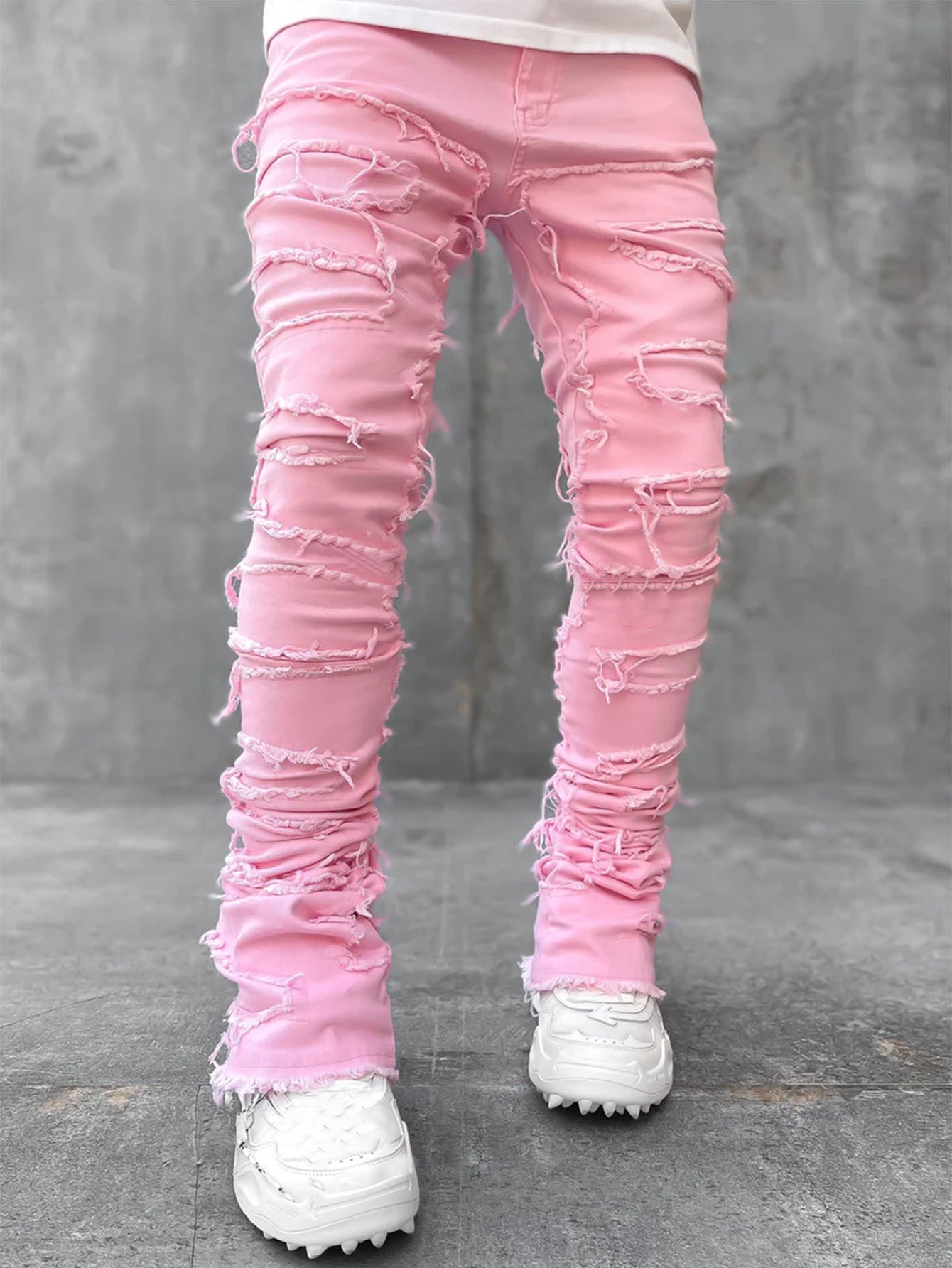 Elevate Your Casual Style with Our Trendy Men's Patched Trousers - Comfortable, Chic, and Available in Multiple Colors!
