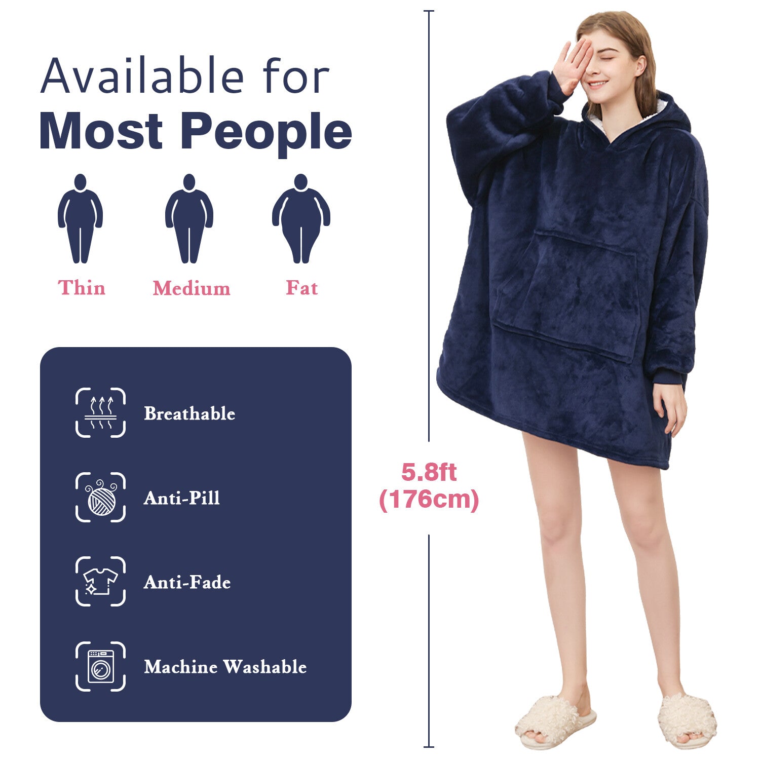 Wrap Yourself in Comfort with Our Oversized Wearable Blanket Hoodie - Ultimate Warmth for Winter Adventures