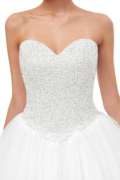 Exquisite Women's Ball Gown Bridal Wedding Dress in Ivory – Perfect for Your Dream Day!