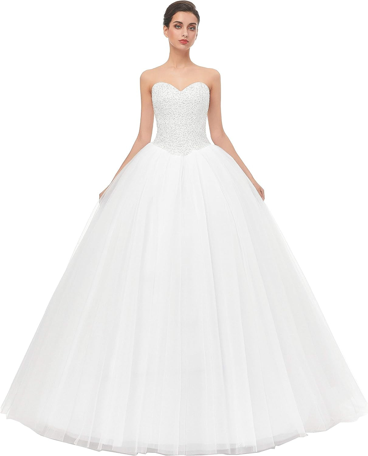 Exquisite Women's Ball Gown Bridal Wedding Dress in Ivory – Perfect for Your Dream Day!