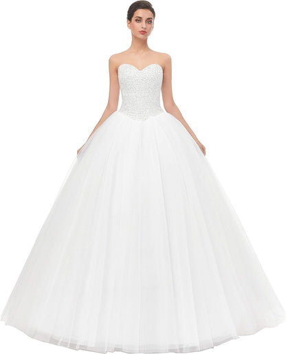Exquisite Women's Ball Gown Bridal Wedding Dress in Ivory – Perfect for Your Dream Day!
