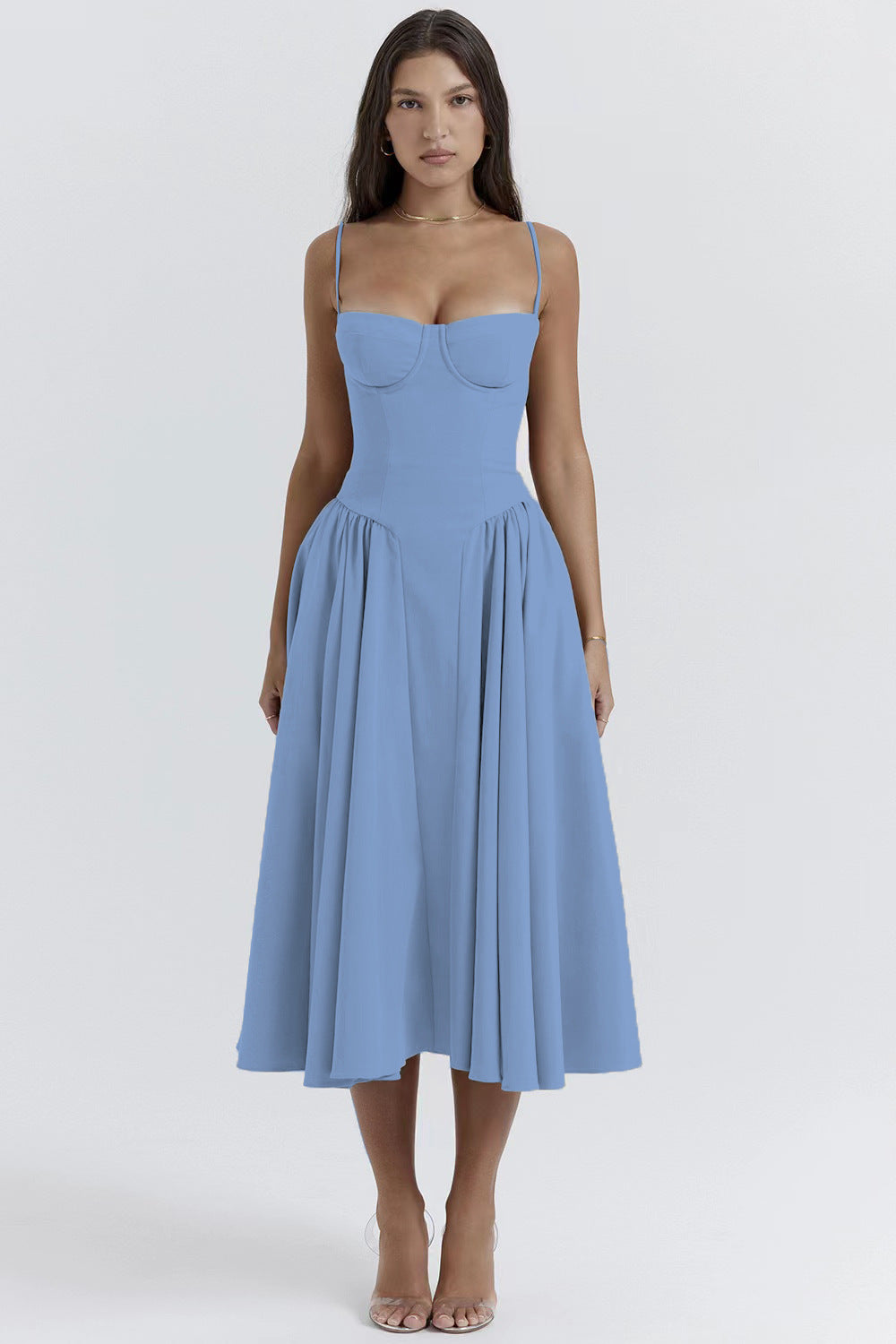 Elevate Your Summer Style with Our Elegant Backless Suspender Dress - Perfect for Parties and Evenings